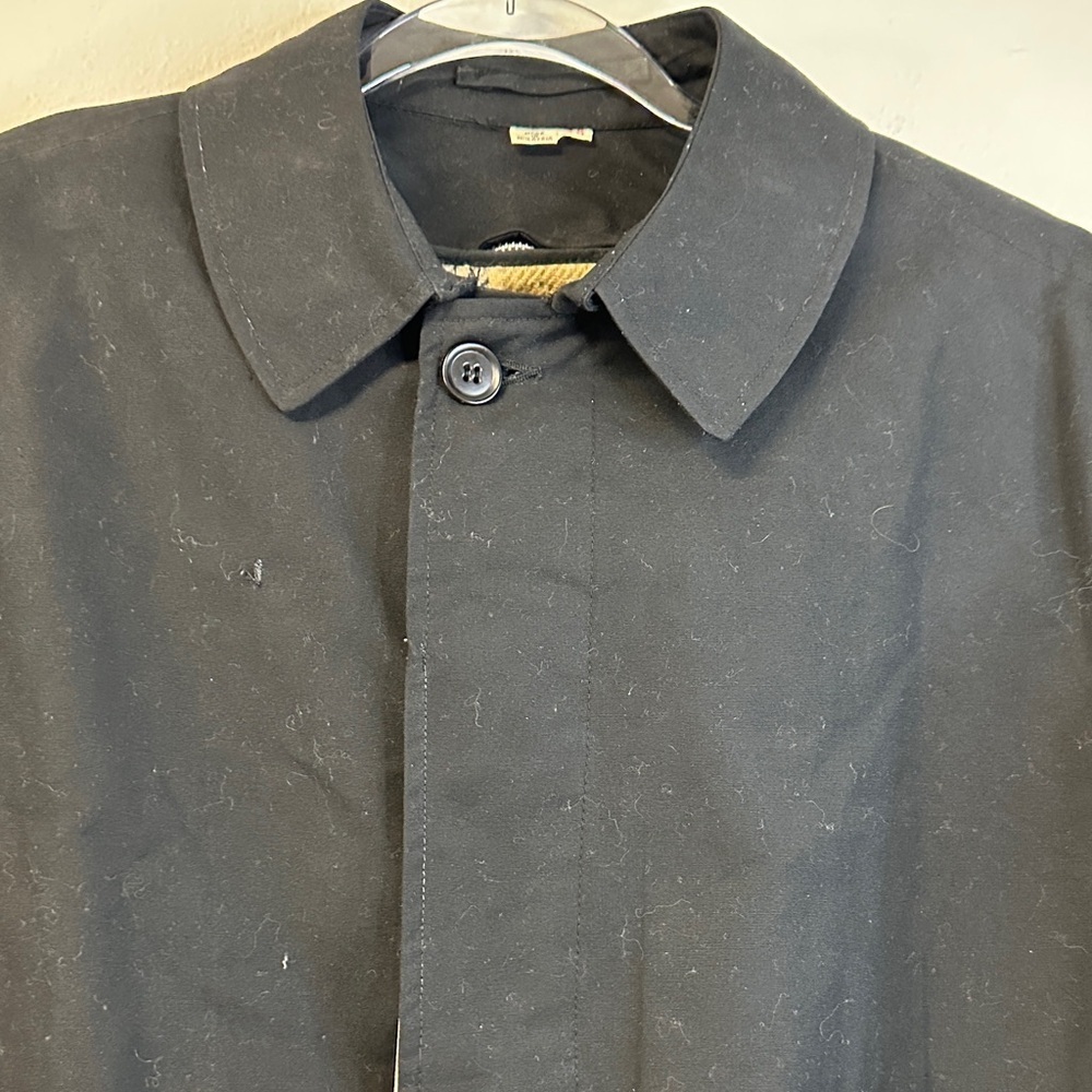 NWT Deadstock Vintage Briarcliff Long Black Overcoat Rain Trench 40 Men’s - Picture 4 of 16